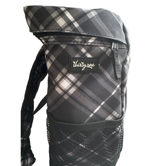 Thirty-One Backpack Black White Travel Camera Diaper Bag Removable Interior - Picture 12 of 12